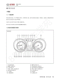 2016年北京BJ40L维修手册-62-组合仪表