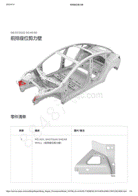 2022-2023年特斯拉Model3-前排座位剪力壁