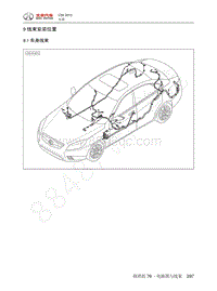 2013年北汽C50电路图-76.9  线束安装位置