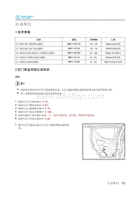 2018年北汽EC220低压版维修手册-06-后车门