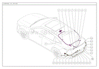 2021-2022一汽奔腾B70电路图-零件位置（后背门线束及后保险杠线束）