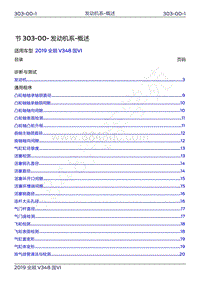 2019年新世代全顺维修手册-303-00发动机系-概述