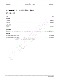 2009年宝威SUV维修手册-303-00 发动机系统-概述