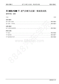 2009年宝威SUV维修手册-303-12B 进气分配与过滤