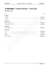 2009年宝威SUV维修手册-303-04A 燃油供应和控制-汽油机