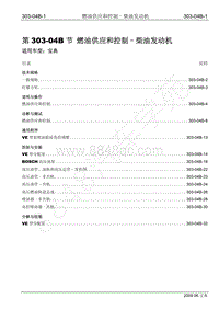 2009年宝威SUV维修手册-303-04B 燃油供应和控制-柴油机