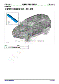 2018年福特撼路者Everest维修手册-419_03C碰撞警报和碰撞避免系统