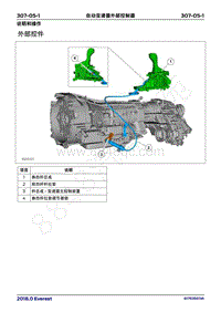 2018年福特撼路者Everest维修手册-307_05自动变速器外部控制器