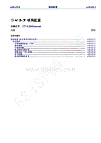 2015年福特撼路者维修手册-418-01模块配置