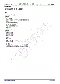 2017年福特撼路者维修手册-415_00C信息和娱乐系统-一般信息 车辆配备 SYNC 3