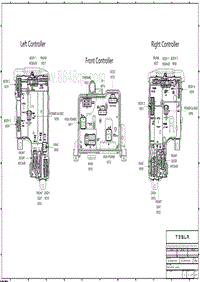 2020-2021年特斯拉Model Y电路图-控制器布局