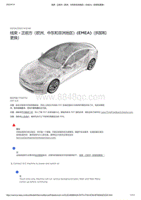 2021年特斯拉Model S-线束 - 正前方（欧洲 中东和非洲地区） EMEA （拆卸和更换）