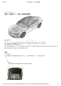 2021年特斯拉Model S-饰板 - 掀背车门 - 下部（拆卸和更换）