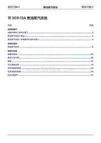 2022年江铃福特领睿维修手册- 303-13A 燃油蒸汽排放