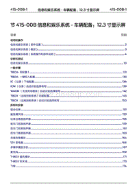 2022年江铃福特领睿维修手册-‎ 415-00B 信息和娱乐系统 - 车辆配备 12.3寸显示屏