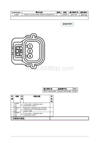 2020年林肯大陆线路连接器-C1608 FRONT ACTIVE PARK ASSIST SENSOR RH 