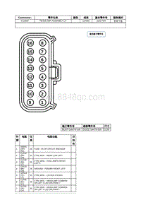 2020年林肯大陆线路连接器-C1284A HEADLAMP ASSEMBLY LH 