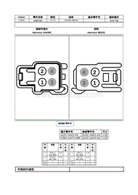 2021年林肯飞行家线路接插件-C3531 线束内部 