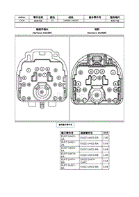 2021年林肯飞行家线路接插件-C434 线束内部 