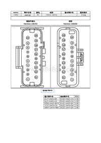 2021年林肯飞行家线路接插件-C3051 线束内部 