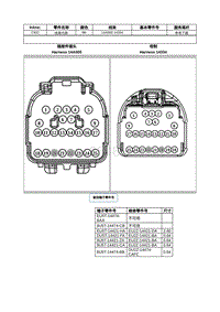 2021年林肯飞行家线路接插件-C922 线束内部 