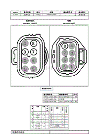 2021年林肯飞行家线路接插件-C3137 线束内部 