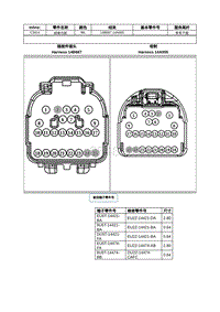 2021年林肯飞行家线路接插件-C3414 线束内部 