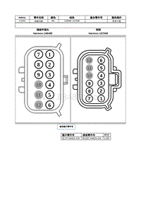 2021年林肯飞行家线路接插件-C1055 线束内部 