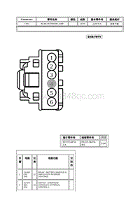 2021年林肯航海家线束连接器-C901 REAR INTERIOR LAMP 