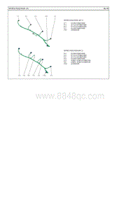 2013瑞奕G1.6电路图-倒车警告系统延伸线束