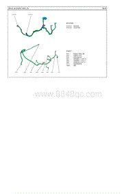 2013瑞奕G1.6电路图-蓄电池 后备箱门线束