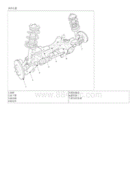 2012起亚智跑G2.0维修手册-前悬架-部件及部件位置