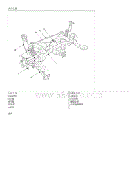 2012起亚智跑G2.0维修手册-后悬架-部件及部件位置