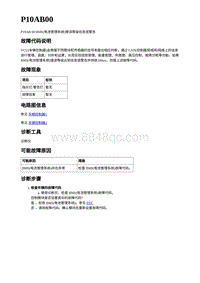 2023年蔚来ET7电动力故障码-P10AB00