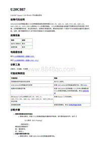 2023蔚来ES7-电动力控制故障码-U20C887