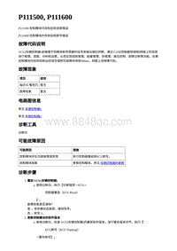 2023蔚来ES7-电动力控制故障码-P111500 P111600