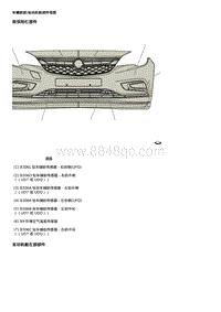 2018别克威朗 车辆前部发动机舱部件视图