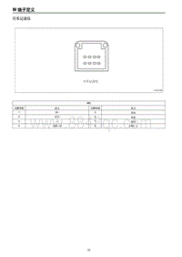 2019红旗E-HS3端子图 行车记录仪