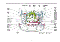 Wire and Wire Ground Points in Engine Compartment _LHD 3UZ-FE Before Jul. 2006 Production_