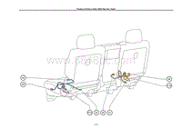 Position of Parts in Seat _RHD Rear No.1 Seat_