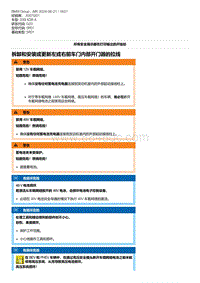 G20底盘 11-拆卸和安装或更新左或右前车门内部开门器的拉线