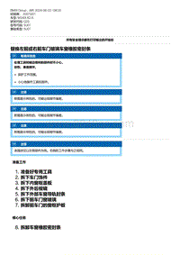 G20底盘 3-替换左前或右前车门玻璃车窗橡胶密封条