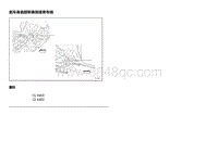 2013别克GL8 后车身底部和悬架线束布线