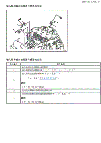 2013别克GL8 07 输入和输出传感器安装