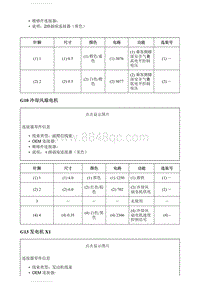 2020别克GL8 部件连接器端视图 G