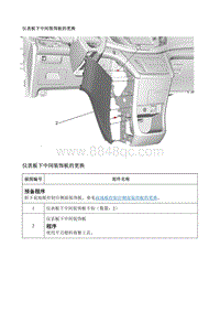 2017别克GL8 仪表板下中间装饰板的更换