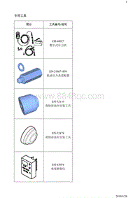 2019阅朗 专用工具和设备