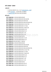 2019阅朗 故障诊断 DTC C0035-C0051