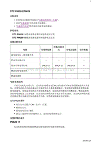 2019阅朗 故障诊断 DTC P0628或P0629