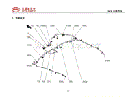 2020比亚迪汉DMi电路图 7 顶棚线束